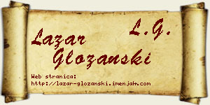 Lazar Gložanski vizit kartica